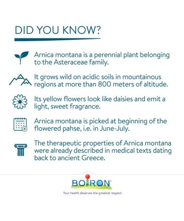 Arnica Montana 30ch Pack of 3 tubes Boiron Homeopathic Medicine Multi Dose Tube & Arnicare Bruise Swelling Bumps and Oedema Natural Sourced 45 Gram - Buy Online on GoSupps.com