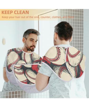 Buy Sports Baseball Beard Bib Apron - Perfect Beard Hair Catcher for Men | Ideal Father's Day & Christmas Gifts with Suction Cups - Buy Online on GoSupps.com