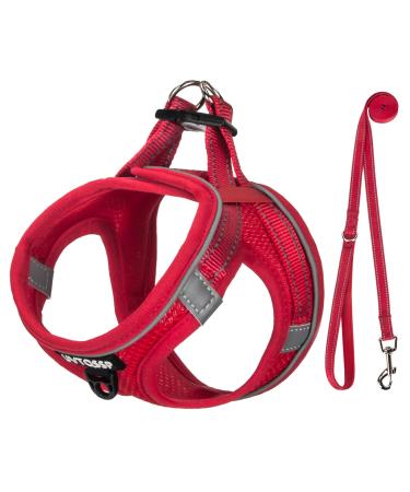 Dog Harness Small Dogs Red Padded Puppy Harness Dog Harness Harness Dogs Small XS XS Red
