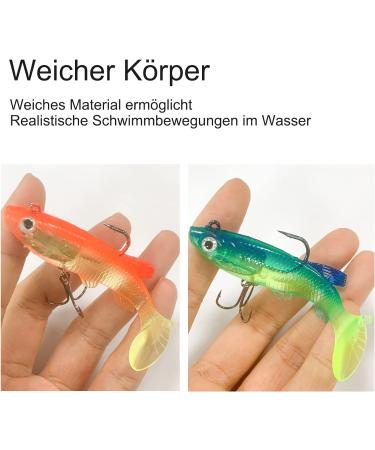 XVZ Fishing Lures Set - Soft Rubber Fish with Jig Head (10 Pieces) for Perch Trout Pike - Perfect Fishing Gift for Men - International Shipping Available - Buy Online on GoSupps.com
