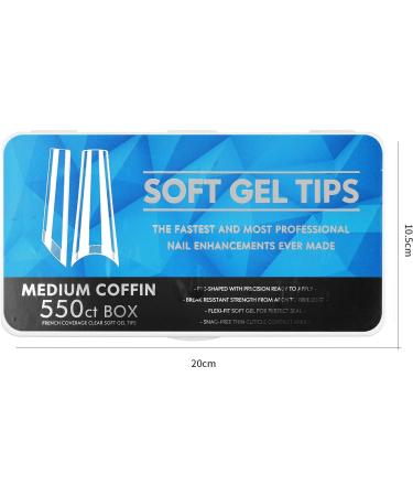 Nail Art Nail Piece Medium and Long Full Set of Transparent Pressure Nail Soaked Soft Gel Nail Tip Extension Professional Acrylic Fake Nails (duanlei) - Buy Online on GoSupps.com