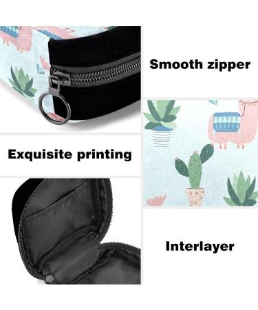 GIAPB Period Bag - Alpaca and Succulents Design | Sanitary Napkin Storage & Makeup Pouch - Buy Online on GoSupps.com
