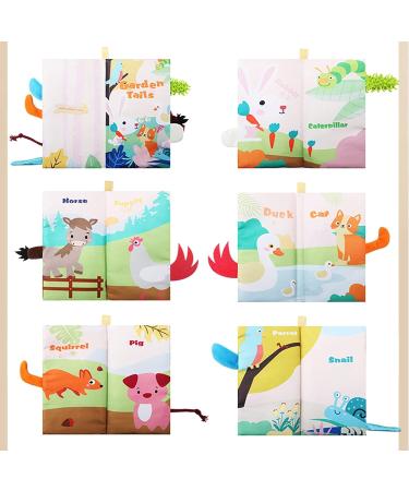 Little Bado Crinkle Tail Cloth Books Set - Jungle, Dinosaur, Garden Themes | Soft Baby Books for Boys and Girls | Ideal Birthday or Christmas Gift - Buy Online on GoSupps.com