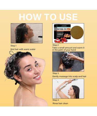 Batana Oil Shampoo Bar Batana Oil Solid Shampoo for Hair Growth 100% Natural Batana Oil Shampoo Anti Hair Loss Shampoo Soap for Repairs Damaged Hair Reduces Loss Promotes Regrowth Soothe Scalp - Buy Online on GoSupps.com