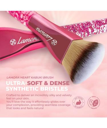 Blending Liquid Makeup Foundation Brush - Face, Highlighter, Contour, Kabuki - Pro Quality Synthetic Bristles, Pink Heart - Ideal for Mineral, Cream, Powder, Bronzer, Blush Highlighter - Buy Online on GoSupps.com