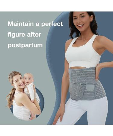 Postpartum Belly Band & Abdominal Binder | Back Pain Relief & C-section Recovery Belt for Men & Women - Medium/Large - Buy Online on GoSupps.com