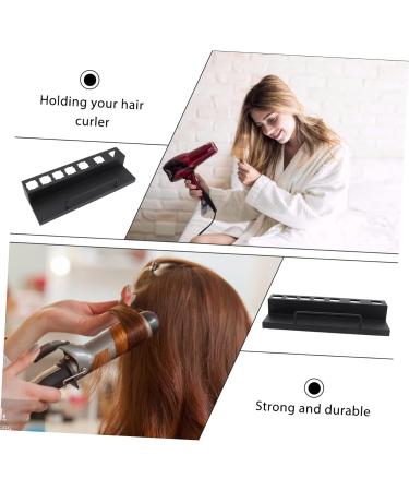DRESSOOS Curling Iron Rack Blow Dryer Stand Hair Curler Wall Holder Hair Curler Rack Black Stainless Steel - Buy Online on GoSupps.com
