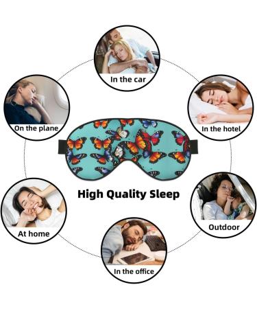 Unisex Butterfly & Cello Print Sleep Eye Mask - Soft Comfort for Travel Yoga & Shift Work - Buy Online on GoSupps.com