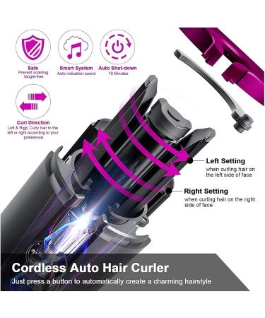 Buy Cordless Auto Curler & Portable Rotating Hair Waver - LCD Display Rechargeable Battery Travel-Friendly Curling Iron - Buy Online on GoSupps.com