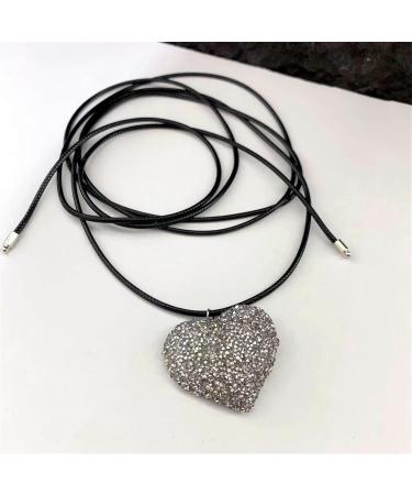 Oralgo's Elegant Heart Trailer Necklace | Crystal Peach Collar Jewelry for Women & Girls - Buy Online on GoSupps.com