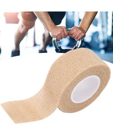 Self Adherent Cohesive Bandages Wrap - Breathable Flexible Non Woven Athletic Tape for Hand Wrist & Ankle - 2.5cm x 4.5m - Brown - International Shipping Available - Buy Online on GoSupps.com