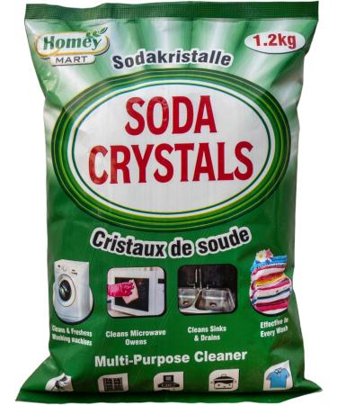 Soda Crystals Multipurpose Cleaner Cleans Washing Machine Sinks Drains Laundry Stain Remover 1.2 kg - Buy Online on GoSupps.com