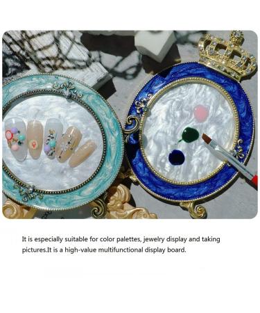 Buy Nail Art Palette Display & Mixing Holder | Retro Pearl Crown Frame (#02) - Perfect for Nail Polish & Color Drawing - Buy Online on GoSupps.com