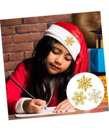 PRETYZOOM 30pcs Cloth Patches Materials DIY Accessories Christmas Ornaments Ornament Glitter Snowflake Golden 4.3X3.8CM - Buy Online on GoSupps.com