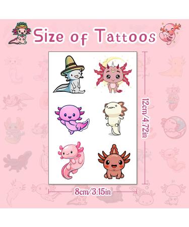 Axolotl Party Favor Temporary Tattoos Stickers - 24 Sheets for Birthday Party Decorations - Buy Online on GoSupps.com