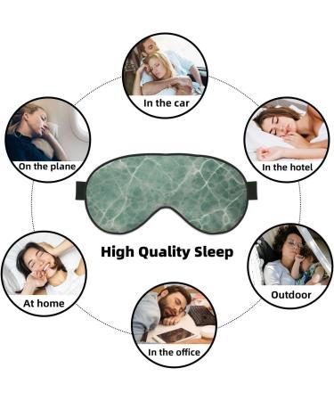 Buy Reusable Sleep Mask for Women & Men - Soft Blackout Eye Masks for Travel & Better Sleep | Marble Blue Grey - Buy Online on GoSupps.com