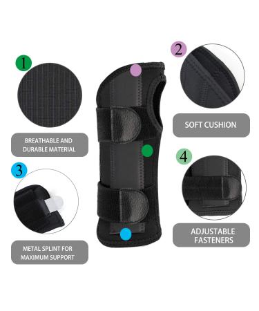 ZOUYUE Adjustable Carpal Tunnel Wrist Brace for Men Women - Right Hand ML | Night Sleep Splint for Pain Relief, Tendonitis, Sport Injuries - Buy Online on GoSupps.com