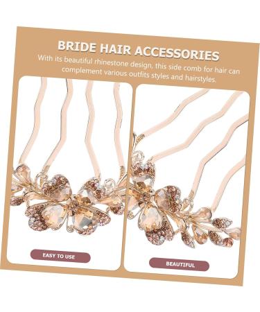 DRESSOOS Hair Comb Rhinestone Clips Rhinestone Hair Pin Hair Side Comb Rhinestone Hair Clips Hair Accessories for Women Bride Hair Accessories Tiara Decorate Bow Tie Mother Metal - Buy Online on GoSupps.com