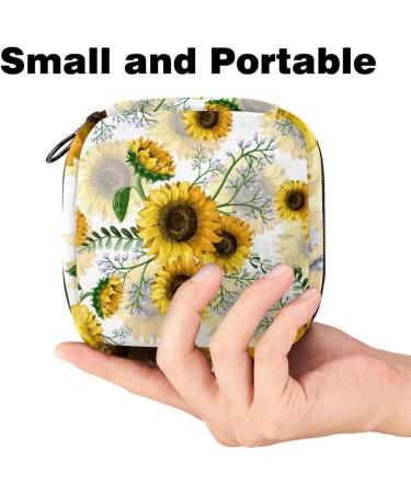 Shop Sunflower Ladies Napkin & Storage Bag - Portable Period & Breastfeeding Pillow Holder for Women & Teens - Buy Online on GoSupps.com