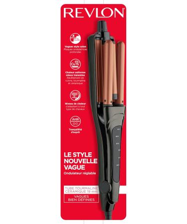 Revlon RVIR3049F Hair Waver with Copper Tourmaline Ceramic Coating Adjustable Waver Professional High Heat with Multiple Heat Settings 4 Types of Waves Auto Shut-Off Dual Voltage Copper - Buy Online on GoSupps.com
