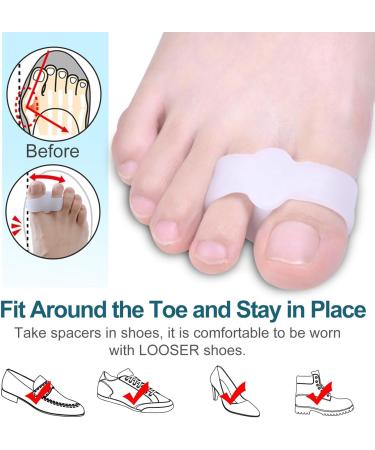 Lovemetoo Toe Spacers Silicone Orthotic Toe Spreaders for Hammer Toe Relief & Prevention | Reusable & Portable Foot Distance Holders - Buy Online on GoSupps.com