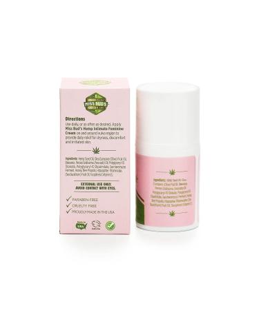 Miss Bud's Hemp Intimate Feminine Vulva Cream - Soothes Itching, Burning, Redness - Balances pH - Travel Size - Buy Online on GoSupps.com