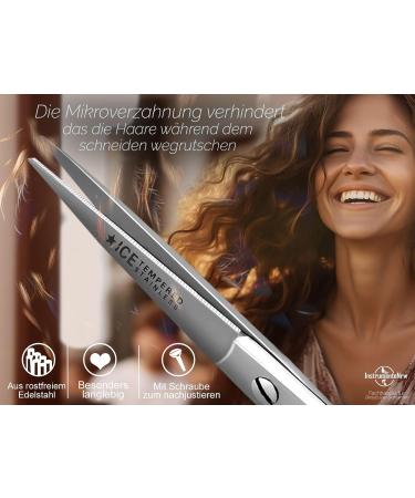 Premium Hairdressing Scissors with Micro Toothing | RW Solingen 5.5 inches (13.97 cm) with Storage Case - International Shipping Available - Buy Online on GoSupps.com