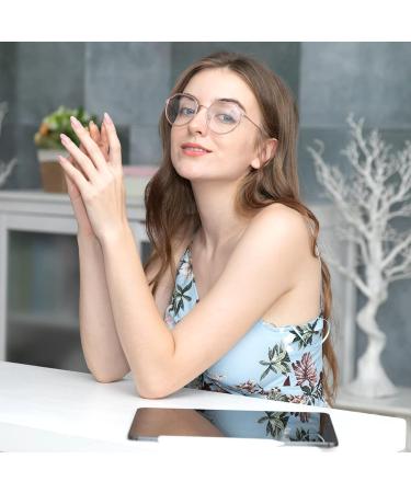 Duco Blue Light Filter Glasses for Women - Anti-Fatigue Screen Glasses for TV PC & Gaming - Stylish Pink W014 - Buy Online on GoSupps.com