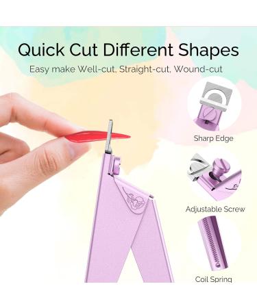 MELODYSUSIE Small D-Pink Nail Clippers for Acrylic & Gel Nails - Professional Rustproof Trimmer Tool for Manicure & Pedicure - Buy Online on GoSupps.com