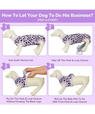 Kuoser Dog Body for Post-Op Recovery | Breathable Anti-Lick Design for Male & Female Dogs | E-Collar Alternative | Purple Dog Suit - Buy Online on GoSupps.com
