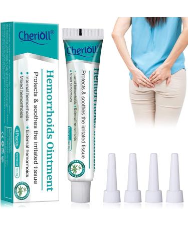 Hemorrhoid Cream 20g*4 (Assistant tub 8Pcs) - Natural Fast Pain Relief Treatment for Hemorrhoids & Fissures - 12 Piece Set - Buy Online on GoSupps.com