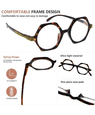 Eyekepper Small Vintage Glasses for Women - Tortoise Retro Reading Eyeglasses +2.50 Diopters - Stylish & Comfortable Mini Readers for Men - Buy Online on GoSupps.com