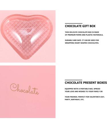 Abaodam 2 pcs Wedding Heart Count Present Unique Party Chocolate Bag Wrapping Day Shaped Carrying with Pinkx2pcs 15.1x15.1x3cmx2pcs - Buy Online on GoSupps.com