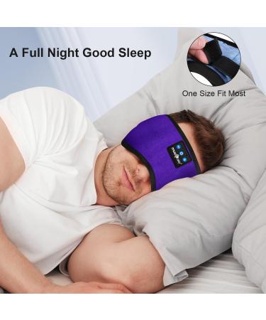Bluetooth Sleep Headphones Eye Mask for Side Sleepers/Nap/Travel - 14 Hrs Playtime - Comfy & Ultra-Soft - Violet - Buy Online on GoSupps.com