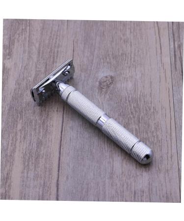 Premium Steel Double Edge Safety Razor for Men - Textured Design Solid Wood Handle Perfect for a Close Shave - 1 Count - Buy Online on GoSupps.com