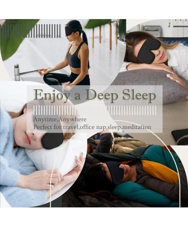 Premium 3D Sleep Mask for Uninterrupted Sleep - 100% Light Blocking Soft & Breathable Blindfold for Travel & Naps - Ideal for Men & Women - Buy Online on GoSupps.com