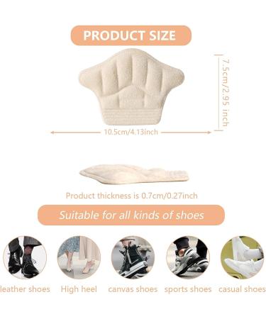 Self-Adhesive Heel Grips Inserts for Loose Shoes & Boots - Reusable Heel Guards - 4 Pack Apricot Heel Protector Pads - Buy Online on GoSupps.com