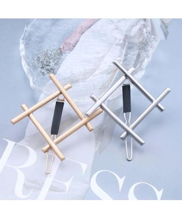 Yheakne Boho Square Hair Clip Gold Hollow Square Hairclips Barrette Vintage Hair Barrette Pins Decorative Bobby Pin Metal Minimalist Hair Accessories for Women and Girls Gifts (Gold) - Buy Online on GoSupps.com