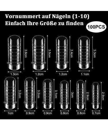 100-Piece Dual Nail Forms Set | Nail Extension Gel Forms & Double-Ended Brush for UV Acrylic Nail Tools - Buy Online on GoSupps.com