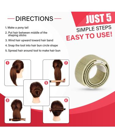Glamza Women's Magic Hair Bun Snap Styling Donut Former French Twist Band Maker One Size Fits All (Blonde) - Buy Online on GoSupps.com