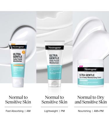 Neutrogena Ultra Gentle Daily Facial Moisturizer with SPF 30 Sunscreen with CICA, Lightweight Face Lotion with Broad Spectrum SPF 30 for Normal to Sensitive Skin, Fragrance-Free, 3.4 fl. oz 3.4 Fl Oz (Pack of 1) - Buy Online on GoSupps.com