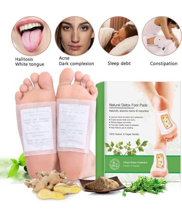 Detox Foot Patch - 20PCs Bamboo Detoxifying Pads for Deep Cleanse Stress Relief & Sleep - Buy Online on GoSupps.com
