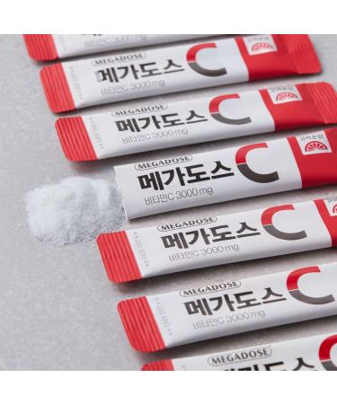 Sookwang Korea MEGADOSE Vitamin C Powder 3000mg | Powder Type | 100s | High Content Vitamin 3g*100 Sticks (Total 300g) - Buy Online on GoSupps.com