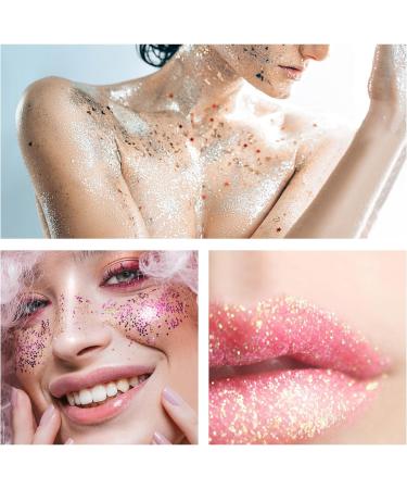 Festival Glitter Face Glitter 24 Color Biodegradable Glitter Holographic Nail Sequins for Face Hair Body Nail Eye Cosmetic Glitter for Wax Melts Pride Makeup Art Nail Crafting Party Colour 3 - Buy Online on GoSupps.com
