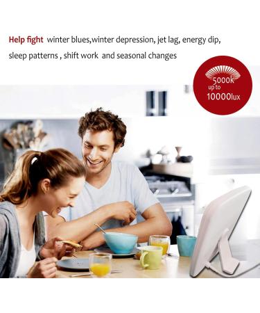 10000 Lux White Light Light Therapy Lamp Simulation of Daylight UV-Free Mood Control Lamp Timed Touch LED Sunlight Lamp - Buy Online on GoSupps.com