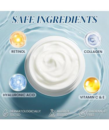 Retinol Collagen Anti-Aging Cream for Face Neck Tightening Moisturizing Skin Cream with Hyaluronic Acid Day Night Wrinkle Facial Moisturizer for All Skin Types 2Pack 1.7 Fl Oz 3.52 Fl Oz (Pack of 1) - Buy Online on GoSupps.com