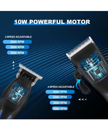 Karrte Professional Hair Clippers and Trimmer Kit for Men - Cordless Barber Clipper Set for Hair Cutting and Beard Grooming - Black - Buy Online on GoSupps.com
