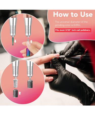Onism 25Pcs Nail Drill Bits Set - Professional Tungsten Carbide & Ceramic Nail Tools for Manicure/Pedicure Acrylic & Gel Polish Remover - Includes Nail Tool Box & Pink Sanding Bands - Buy Online on GoSupps.com