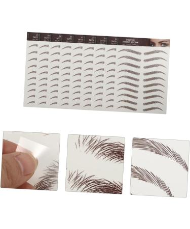 FOMIYES 9 Sheets Waterproof Eyebrow Stickers Fake Eyebrow Sticker Eyebrow Tattoos Stickers 6d Artificial 1 count (Pack of 1) Brown - Buy Online on GoSupps.com