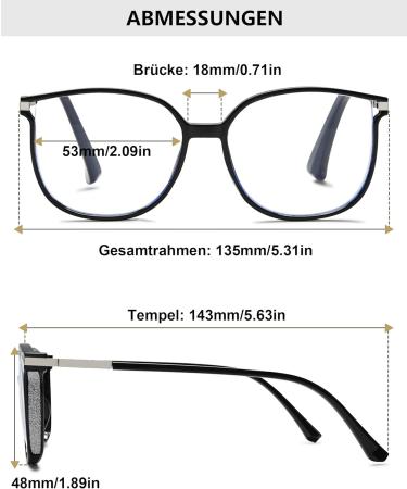 Buy Lanomi Blue Light Filter Reading Glasses - TR90 Frame UV400 Protection Anti-Fatigue | Large Men's & Women's Computer Glasses +0 to +4.0 - Buy Online on GoSupps.com